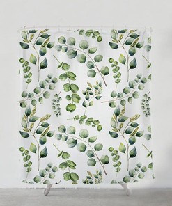 Eucalipto Leaf Shower Curtain Wanderlust Bohemian Bathroom Decor Gift