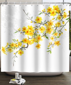 Eucalyptus And Green Leaves Plant Shower Curtain For Antique Bathroom Decor