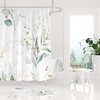 Eucalyptus Bathroom Shower Curtain, Modern Botanical Art Dcor