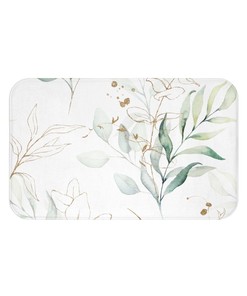 Eucalyptus Bathroom Shower Curtain, Modern Botanical Art Dcor