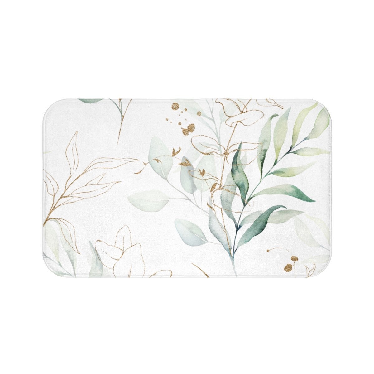 Eucalyptus Bathroom Shower Curtain, Modern Botanical Art Dcor