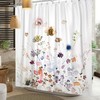 Eucalyptus Floral Shower Curtain - Waterproof Fabric Curtain For Bathroom Bathtub Decoration