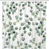 Eucalyptus Leaf Shower Curtain | Green Watercolor Floral Succulent Bathroom Decor
