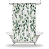 Eucalyptus Leaves Artwork Printed Shower Curtain For Elegant Bathroom Decor
