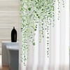 Eucalyptus Leaves Vine Print Shower Curtain For Greenery Bathroom Decor