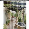 European Italian Town Scenery Shower Curtain with Garden and Flower Vines for Classic Bathroom Decor