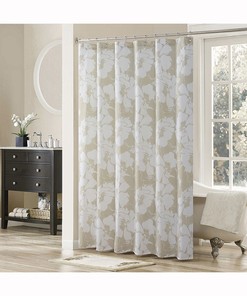 European Style Garden Shower Curtain Rustic Floral Waterproof Bathroom Divider