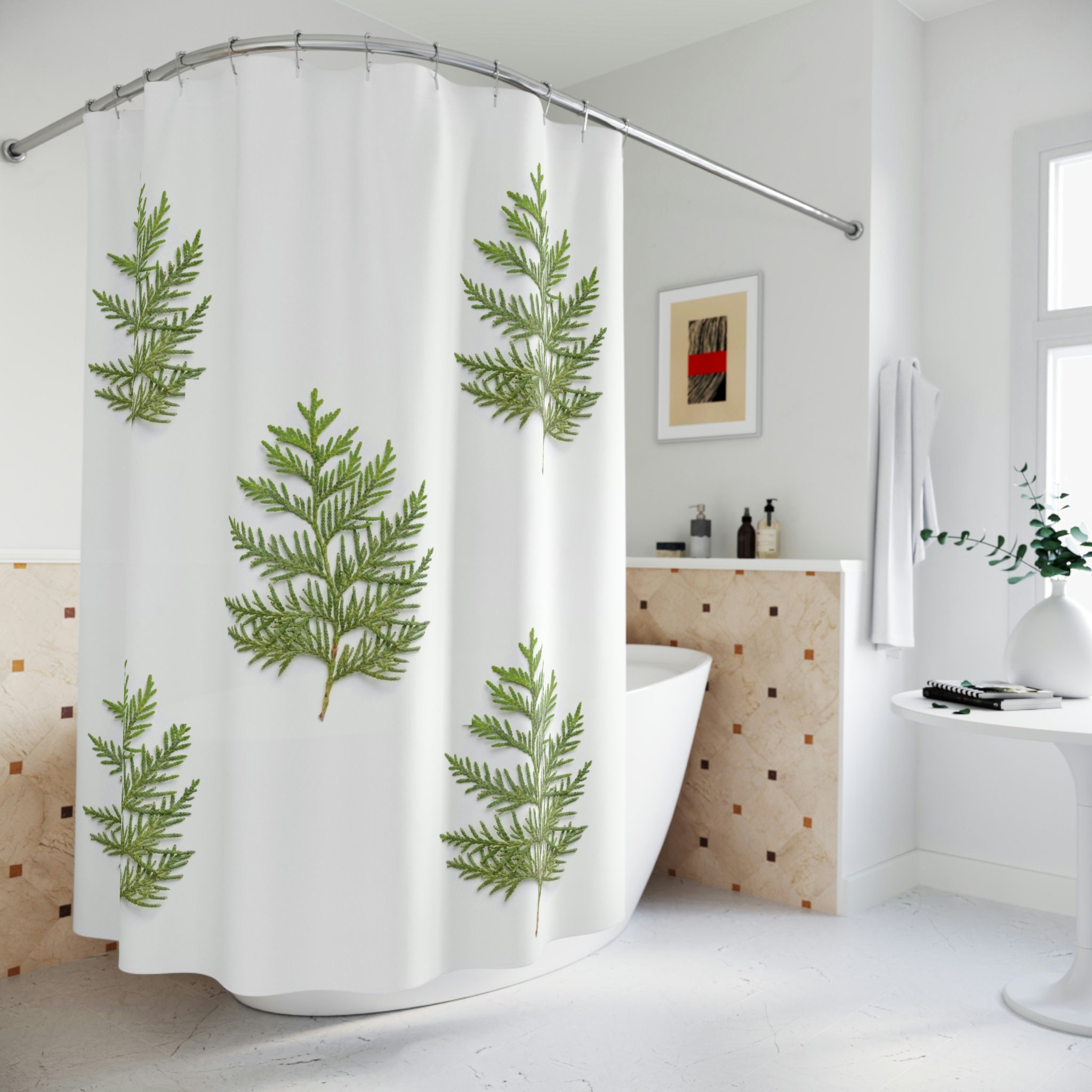 Evergreens Shower Curtain For Nature Lover Bathroom Decor