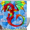 Evil Dragon Shower Curtain For Gothic Bathroom Decor