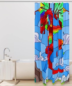 Evil Dragon Shower Curtain For Gothic Bathroom Decor