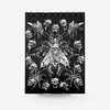 Evil Spider Fly Smoke Skull Texture Shower Curtain for a Gothic Bathroom Look