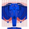 Exciting Elephant Head Festival Print Waterproof Shower Curtain