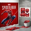 Exciting Spiderman Bathroom Shower Curtain Foot Mat