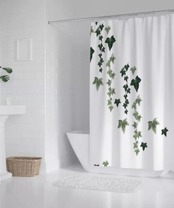Exotic Botanical Shower Curtain with Stunning Palm Leaves Design