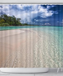 Exotic Caribbean Island Shower Curtain - Add Tropical Vibes To Your Bathroom