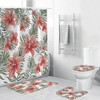 Exotic Flowers and Plants Shower Curtain - Botanical Bathroom Decor