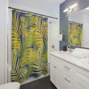 Exotic Leaves: Tropical Shower Curtain for Lush Bathroom Decor