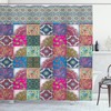 Exotic Middle Eastern Paisleys Print Boho Shower Curtain For Bathroom