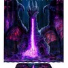 Exotic Purple Dragon on Waterproof Bathroom Shower Curtain