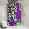 Exotic Shower Curtain with Purple Octopus AI Art Design Print