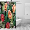 Exotic Tropical Cactus Print Shower Curtain for Bathroom Decor