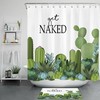 Experience The Desert Vibe With Tropical Green Succulent Plants Shower Curtain