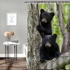 Experience The Serenity Of Forest With Black Bear Family Shower Curtain