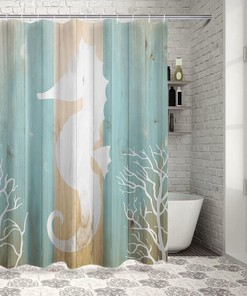 Explore Underwater Mysteries With Seahorse Shower Curtain