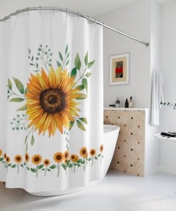Express Your Style with Sunflower Shower Curtain for Bathroom Decor