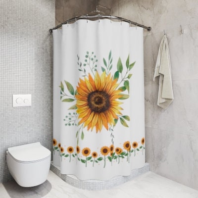 Express Your Style with Sunflower Shower Curtain for Bathroom Decor