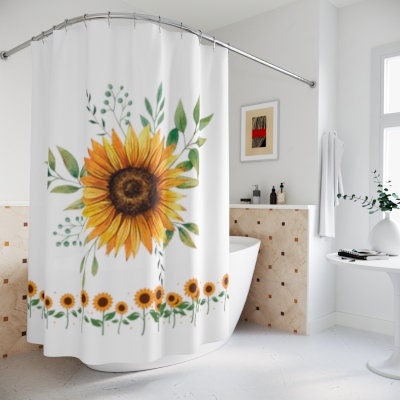 Express Your Style with Sunflower Shower Curtain for Bathroom Decor