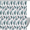 Exquisite And Unique Cactus Shower Curtain For A Classy Bathroom