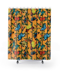 Exquisite Butterfly Trellis Shower Curtain For Your Home Spa