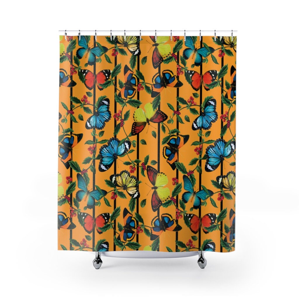 Exquisite Butterfly Trellis Shower Curtain For Your Home Spa