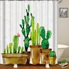 Exquisite Cactus Print Waterproof Shower Curtain For Elegant Bathrooms