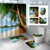 Exquisite Tropical Summer Vacation Palm Tree Shower Curtain for Bathroom