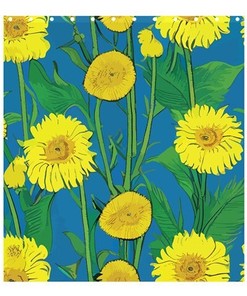 Extra Large Sunflower Shower Curtain for a Luxurious Bathroom