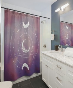 Extraordinary Celestial Moon Phase Shower Curtain for Mystical Bathroom Decor