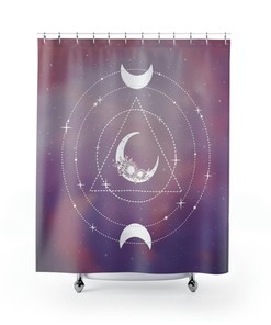 Extraordinary Celestial Moon Phase Shower Curtain for Mystical Bathroom Decor