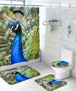 Eye-Catching 3D Feather Bird Animal Shower Curtain For A New Look