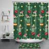 Eye-Catching Cartoon Green Frog Funny Words Black Shower Curtain For Your Bathroom Accessories