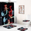Eye-Catching Cartoon Mermaid Tail Shower Curtain Funny Cute Ocean Animal