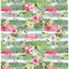 Eye-Catching Flamingo Shower Curtain Printed With A Hawaiian Theme