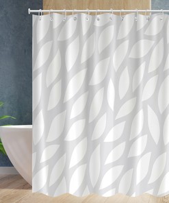 Eye-Catching Grey Geometric Plaid Cloth Shower Curtain For Your Bathroom Decor, Waterproof And Washable