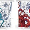 Eye-Catching Nautical Octopus Shower Curtain For Your Bathroom