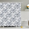 Eye-Catching Sea Shells Pattern Shower Curtain Waterproof Fabric for a Decorative Bathroom Look
