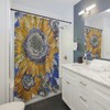 Eye-Catching Sunflower Spring Shower Curtain for Floral Bathroom Decor
