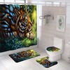 Eye-Catching Tiger Shower Curtain for Bold Bathroom Decor