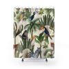 Eye-catching Jungle Art Print Shower Curtain for Modern Bathroom Decor 