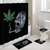 Eye-catching Marijuana Leaf and Skull Shower Curtain